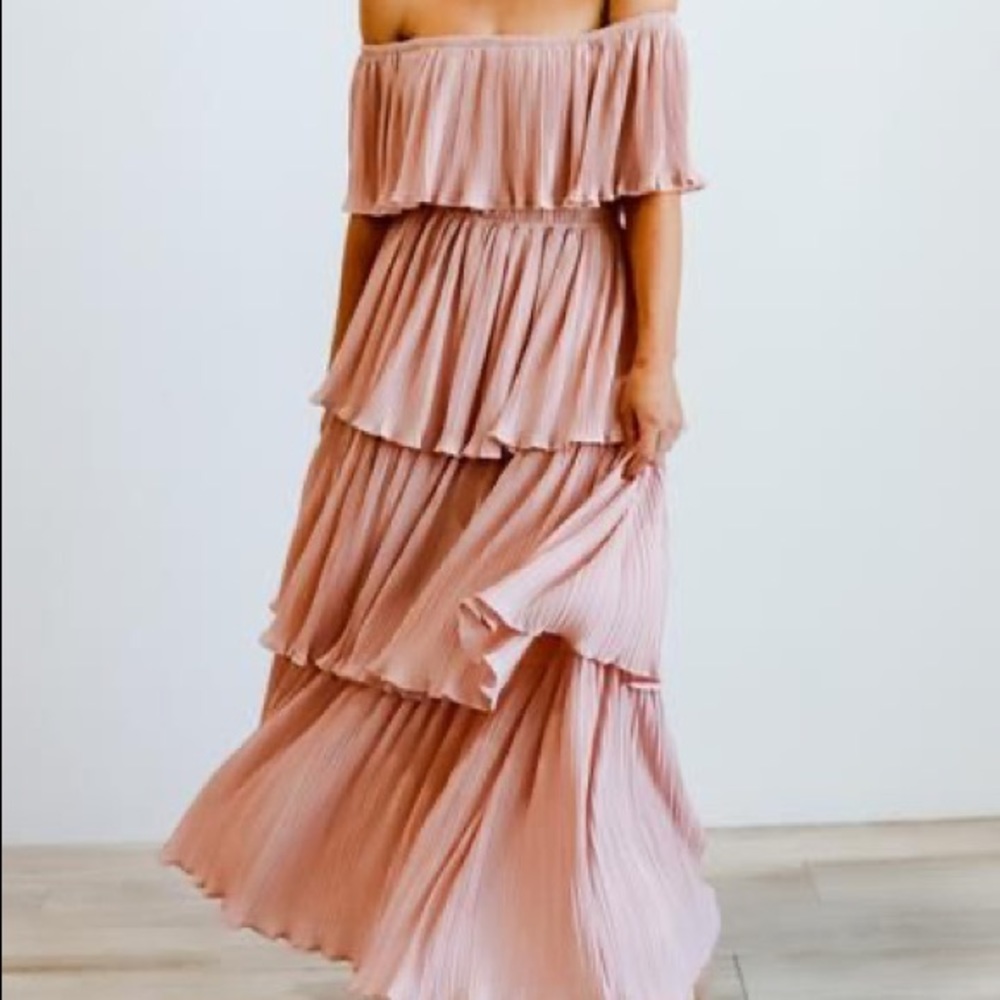 Baltic Born Pink Pleated Zarra Dress